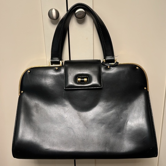 Yves Saint Laurent Blaxk Uptown Handbag - Rare! - Picture 2 of 7